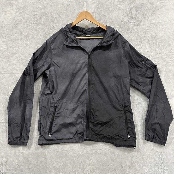 Nike 6.0 Windbreaker Jacket Unisex Large Gray Black Trendy Skater - Picture 1 of 11